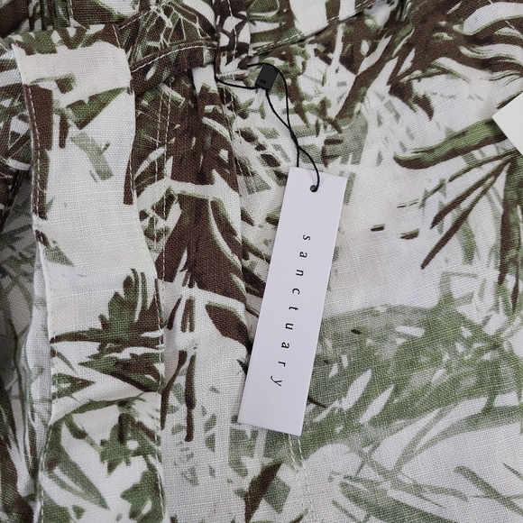 Sanctuary Palm Belted 100% Linen Shorts Size L - Picture 5 of 8